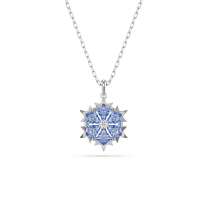 Swarovski Conjunto Magic, Copo de nieve, Azul, Baño de rodio