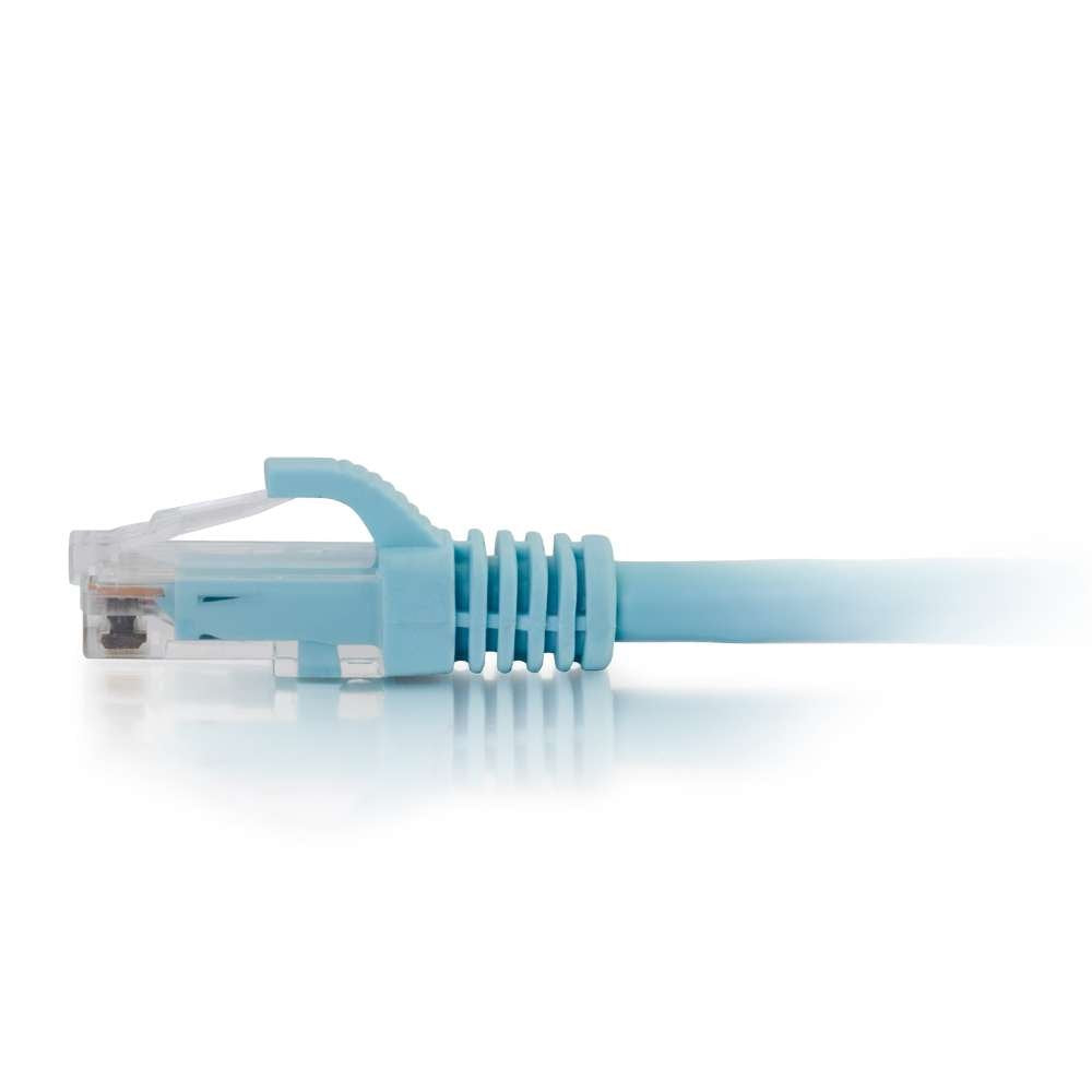 C2G / Cables to Go 00767 Cat6a Snagless Unshielded (UTP) Network Patch Cable, Aqua (12 Feet/3.04 Meters)