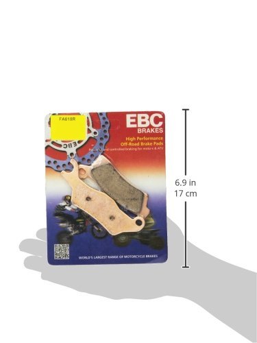 EBC Brakes FA618R Serie R Pastilla de Freno de Disco Sinterizada Negra