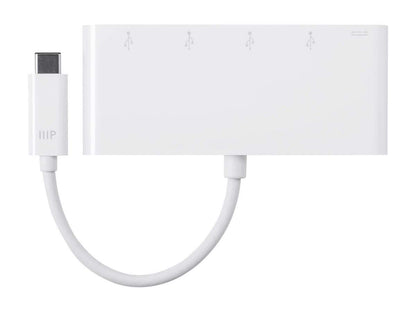 Monoprice USB-C VGA Multiport Adapter - White, with USB 3.0 Connectivity & Mirror Display Resolutions Up To 1080p @ 60hz - Select Series