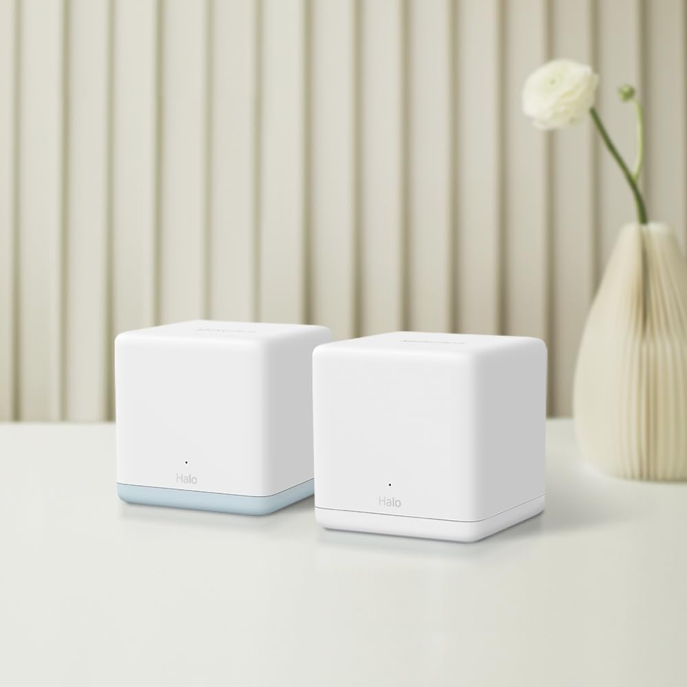 TP-Link MERCUSYS Halo Mesh, Sistema WiFi Mesh para tu hogar, Doble Banda AC1200, 2 Puertos Gigabit, Cobertura de hasta 3,500 Pies Cuadrados y Más de 100 Dispositivos. Halo H32G (2-Pack)