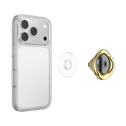 PopSockets - Agarre calcomanía para teléfono, Soporte, Soporte para teléfono, Vidrio, Ojo del Espectador, Dorado