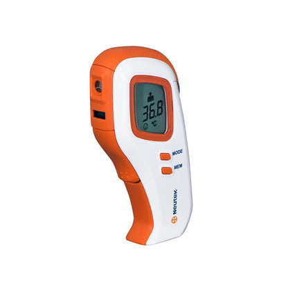 Termómetro Infrarrojo Sin Contacto Neutek NT-1 | Medición Rápida en Frente y Objetos | Indicador de Fiebre | 10 Memorias | Ligero y Portátil | Alerta de Batería Baja | Blanco/Naranja