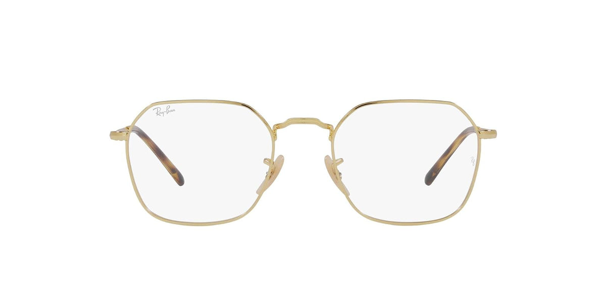Ray-Ban Rx3694v Jim - Marcos cuadrados para anteojos graduadas, Gold/Demo Lens, 51 mm