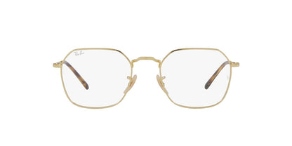 Ray-Ban Rx3694v Jim - Marcos cuadrados para anteojos graduadas, Gold/Demo Lens, 51 mm