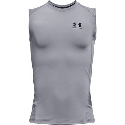 Under Armour Playera sin Mangas Heatgear Armour CamisaNiños - XL - Acero (035) - Negro
