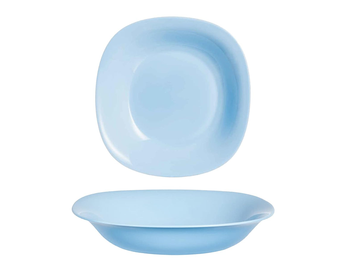 Luminarc - Juego de 4 Platos Sopero Modernos de Opal Carine Azul Plato Hondo UtenSilios de Cocina a Prueba de Rayones