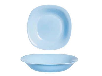 Luminarc - Juego de 4 Platos Sopero Modernos de Opal Carine Azul Plato Hondo UtenSilios de Cocina a Prueba de Rayones