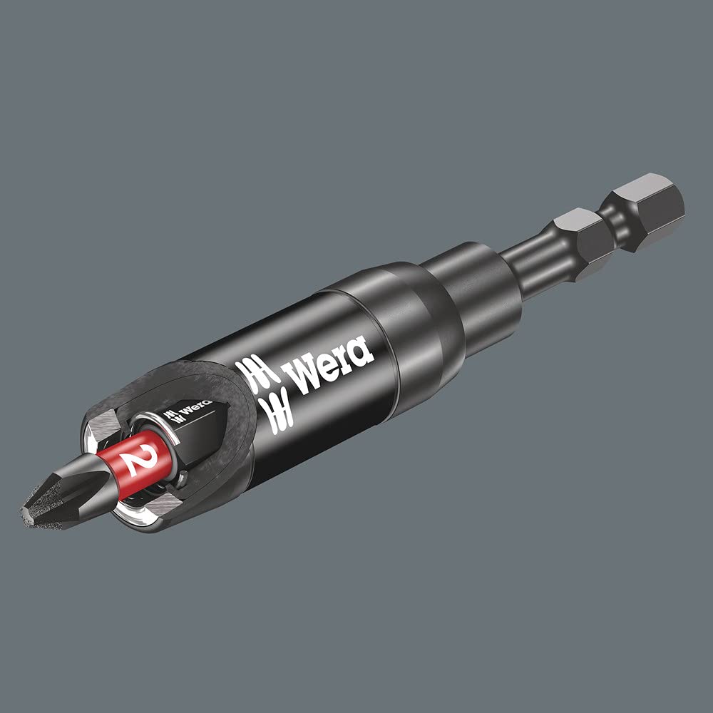 Wera Hex Drive Impaktor Bit Holder with Ringmagnet, Carded, 1/4"