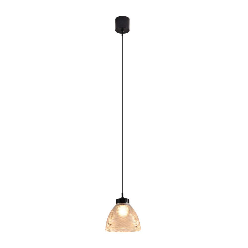 Tecnolite Lámpara Colgante LED de Cristal Redondo 5CTLLED102MV30CT, 5 W, 1.10 m, Luz Cálida Brillante, Transparente