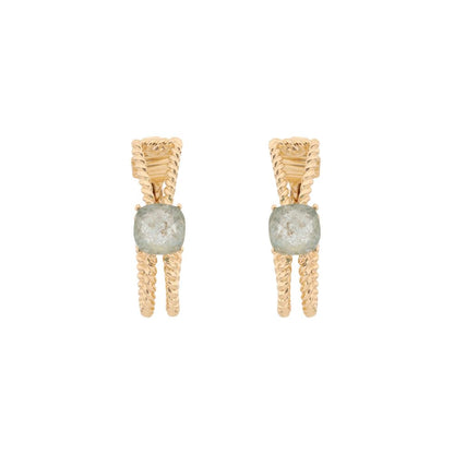 Anne Klein Aretes Dorado Circular para Mujer | Pequeño, cierre clip, aleación de metales, 1 par