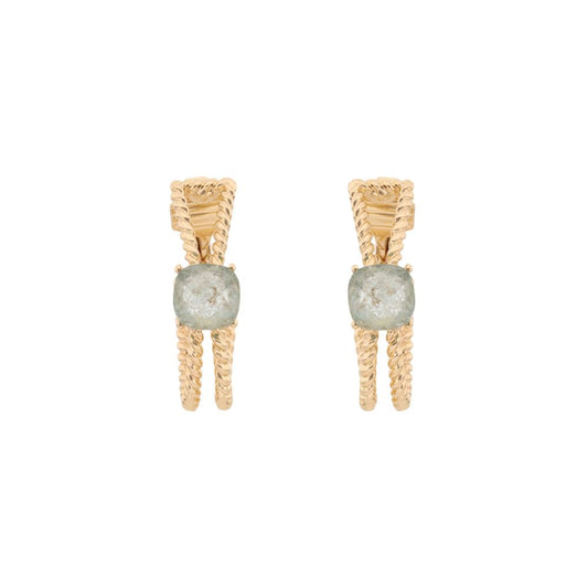 Anne Klein Aretes Dorado Circular para Mujer | Pequeño, cierre clip, aleación de metales, 1 par