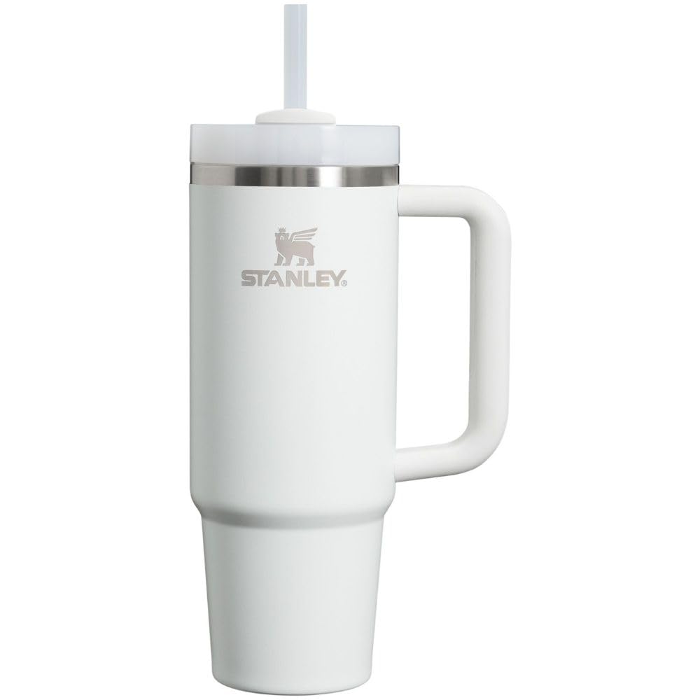Stanley Quencher FlowState 887 ml Termo con Popote, Acero Inoxidable - Frost