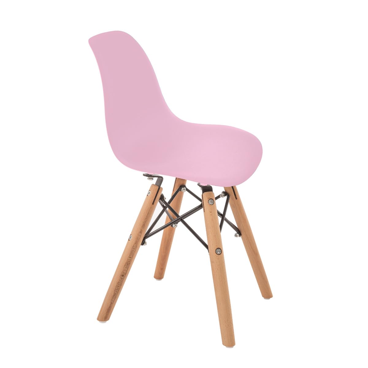 DUDUK 4 sillas Eames: Set de 4 sillas para niños y niñas Modernas (Blancas, Grises y Rosas)