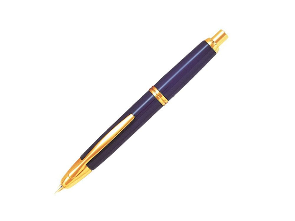 Pilot Vanishing Point Pluma Fuente Retráctil, Punto de Oro 18K, Colores Variados - azul - 1 Unidad (Paquete de 1) - Punta Fina