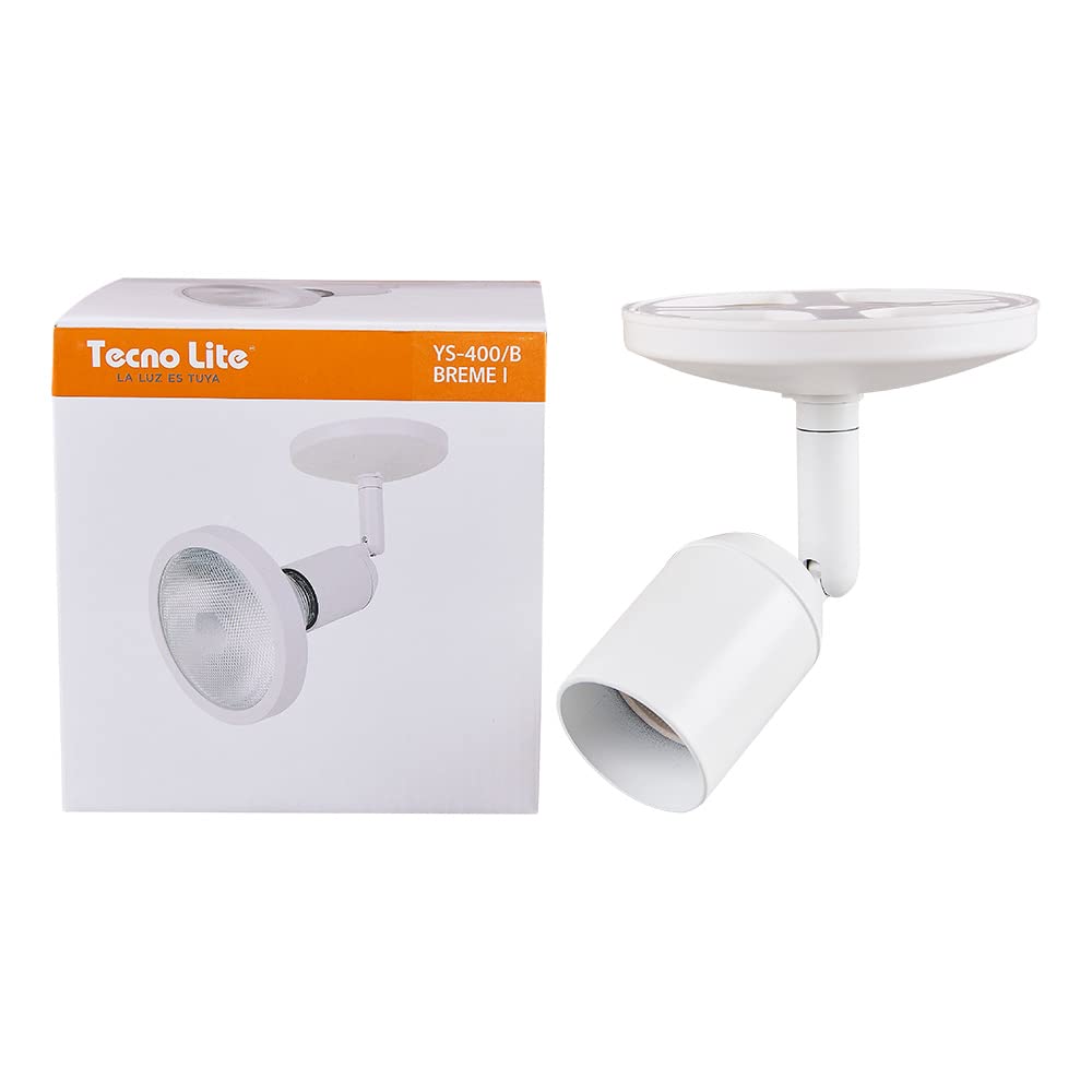 Tecnolite Lámpara Spot de Sobreponer Dirigible Potencia Máx. 90 W, Base E27, Foco PAR38 no incluido