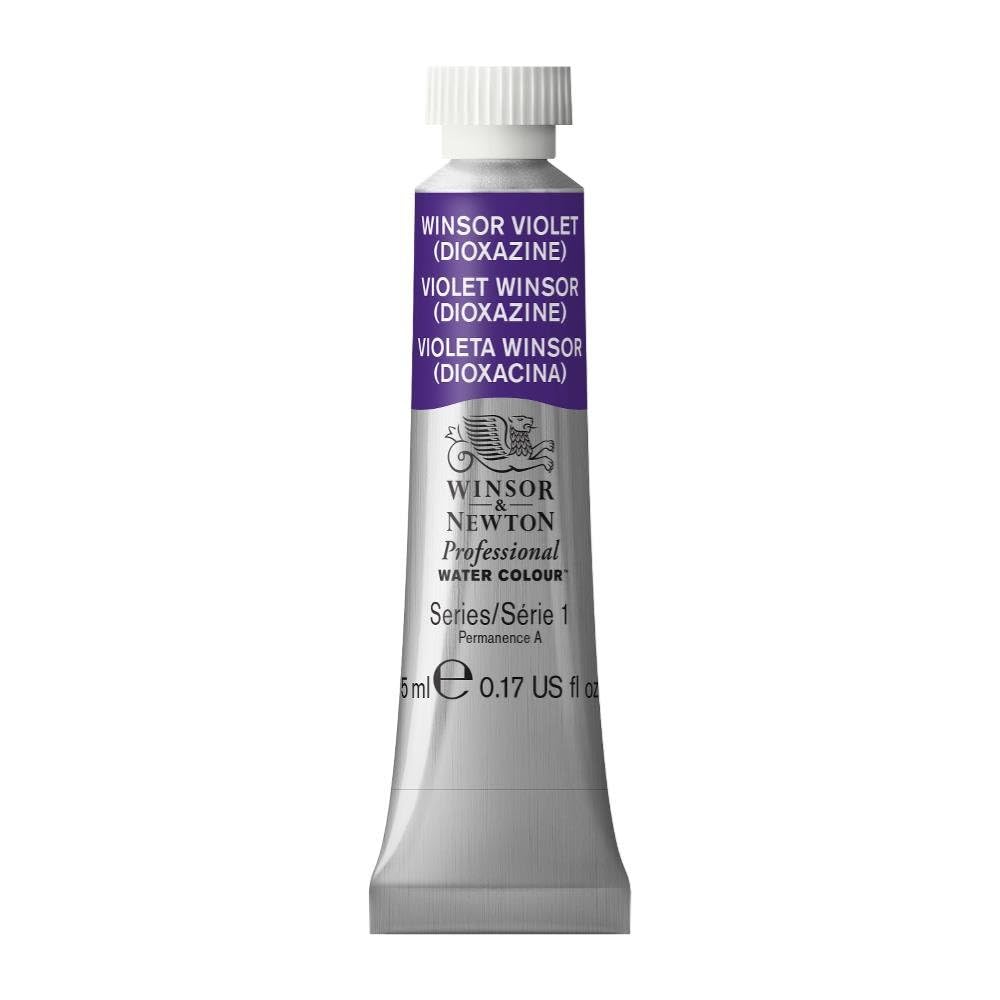 Winsor & Newton Acuarela Professional en Tubo 5 ml, Varios Colores - Tubo de 5 ml - 5 ml - Morado (Violet Dioxazine - 733)