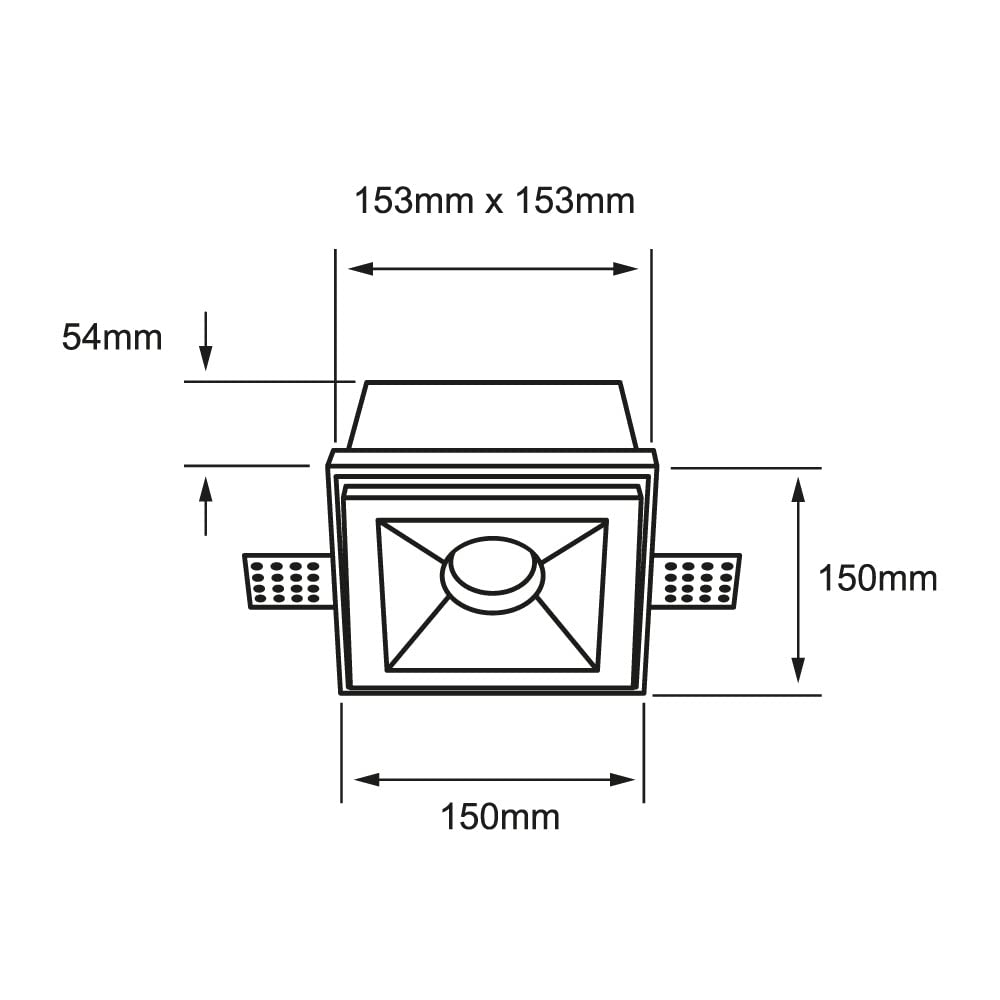 Tecnolite Downlight, Empotrable oculto, Base GX5.3, Para foco MR16, Interiores