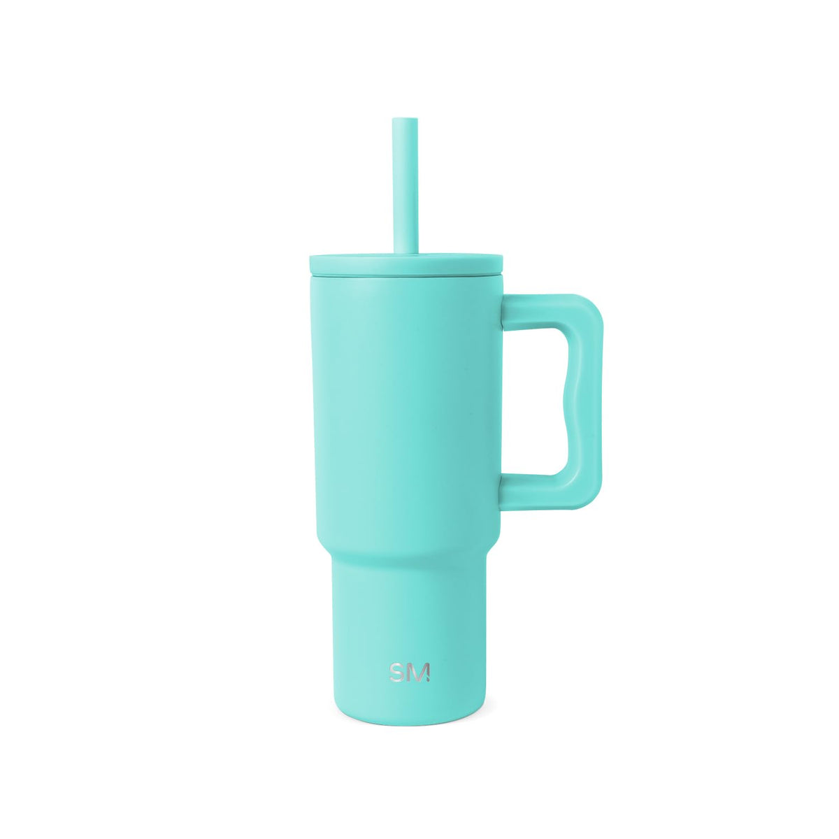 Simple Modern Vaso para Niños con Asa y Tapa con Popote de Silicona | A Prueba de Derrames y Resistente a Fugas | Botella de Acero Inoxidable Reutilizable | Trek Colección| 710ml | Ocean Water