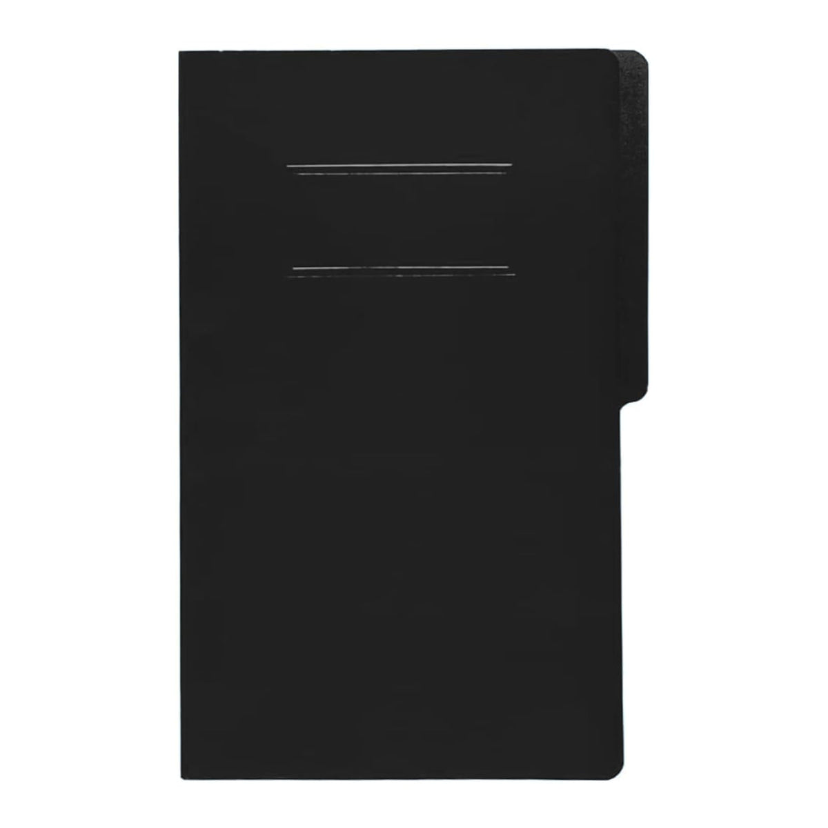 Baco | Carpeta Tamaño Oficio con Media Ceja y Broche Baco 8cm - Paquete con 10 Carpetas (Negro)