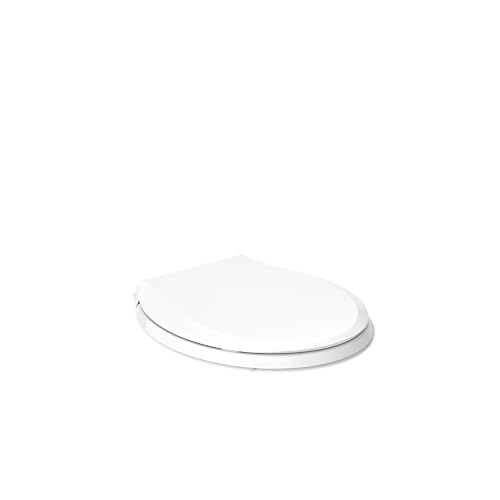 KOHLER 4639-RL-0 Cachet ReadyLatch Asiento de inodoro redondo de cierre suave, color blanco