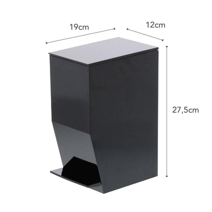 Yamazaki Home - cubeta de Basura Sanitario para baño, Cocina, plástico, 1 galón | 3.9 litros, Asas, Tapa, no Requiere Montaje.