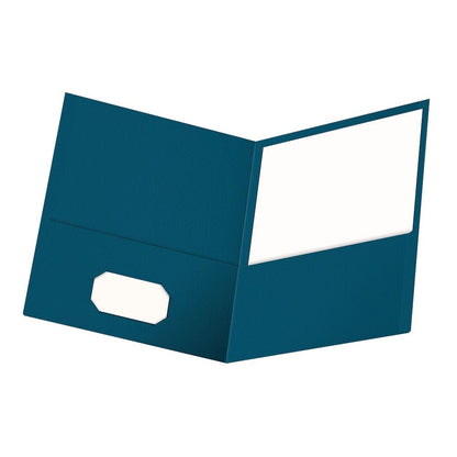 Oxford Fólder Doble Solapa con 2 Bolsillos, Caja con 25 - azul - Carta - Moderno (MU39039)