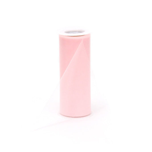 Offray Cinta de tul para manualidades, Rosado, 6 Inch x 25 Yard, 1
