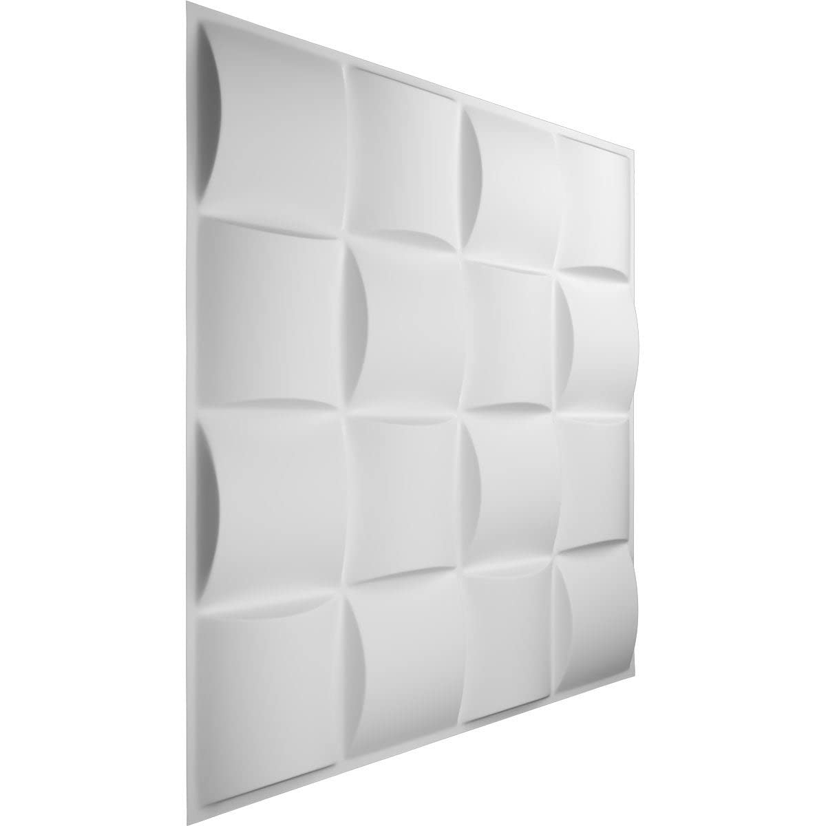 Ekena Millwork WP20X20BAWH 19 5/8 pulgadas de ancho x 19 5/8 pulgadas de alto Baile EnduraWall - Cubiertas decorativas 3D para paneles de pared 2.67 pies cuadrados