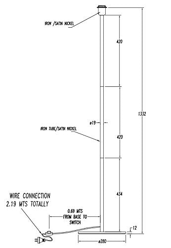 LEDS-C4 13106 Lámpara Bristol Pie, E-26 / E-27, 156cm