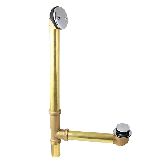 Kingston Brass Desagüe Para Tina DTT2160MB | Polished Chrome, 20-5/8 in ~ 18-1/16 in, desbordamiento de 16 pulgadas