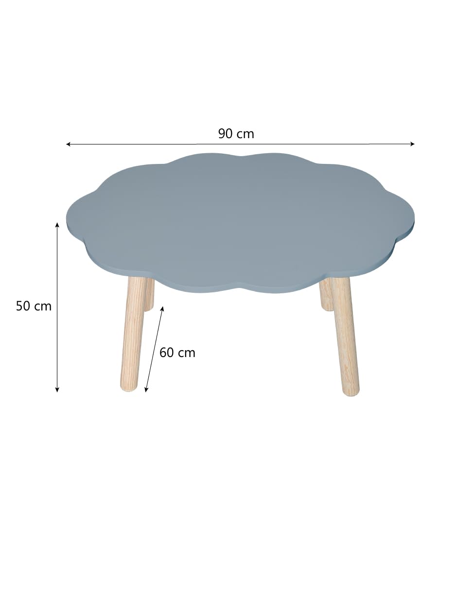DUDUK Mesa Nube Infantil Ideal para Jugar y Aprender (Azul)