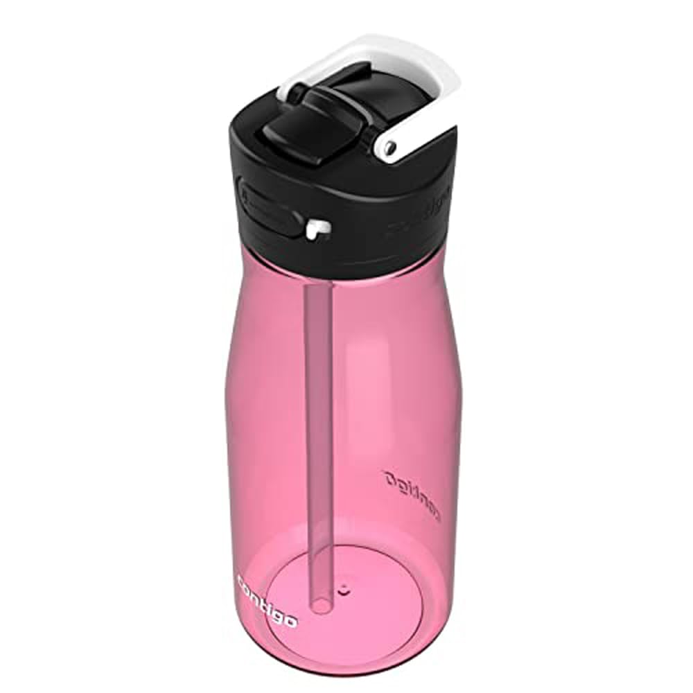 Contigo Botella de Agua Plástico Libre de BPA 710 ML Azalea con Popote Ashland Chill 2.0 Antiderrames Seguro para Viajar