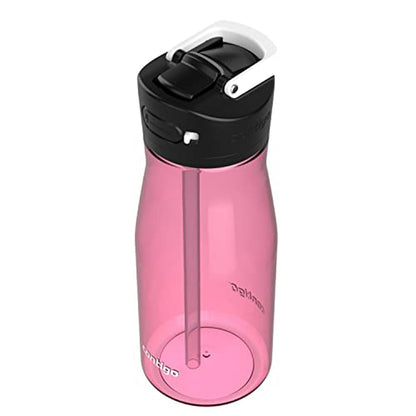 Contigo Botella de Agua Plástico Libre de BPA 710 ML Azalea con Popote Ashland Chill 2.0 Antiderrames Seguro para Viajar