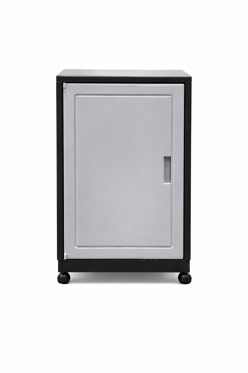 Italhome Mueble Organizador de Plástico con Ruedas, Cajonera con Repisas Multiusos para Oficina, Hogar o Taller, Ligero Resistente, Color Negro Gris