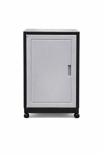 Italhome Mueble Organizador de Plástico con Ruedas, Cajonera con Repisas Multiusos para Oficina, Hogar o Taller, Ligero Resistente, Color Negro Gris