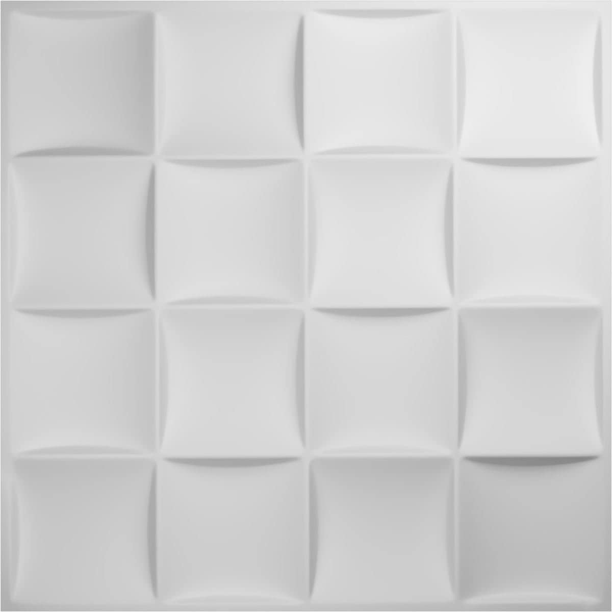 Ekena Millwork WP20X20BAWH 19 5/8 pulgadas de ancho x 19 5/8 pulgadas de alto Baile EnduraWall - Cubiertas decorativas 3D para paneles de pared 2.67 pies cuadrados