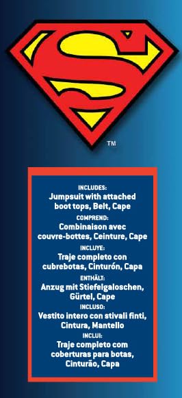 Superman Disfraz Infantil de, Multicolor, Bebé (2 años)