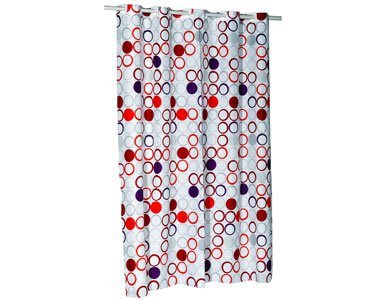 Carnation Home Fashions EZ en no Necesita Ganchos. Cortina de Ducha de Tela de 54 x 78 Pulgadas, tamaño de Estante, Bohemia, Multicolor