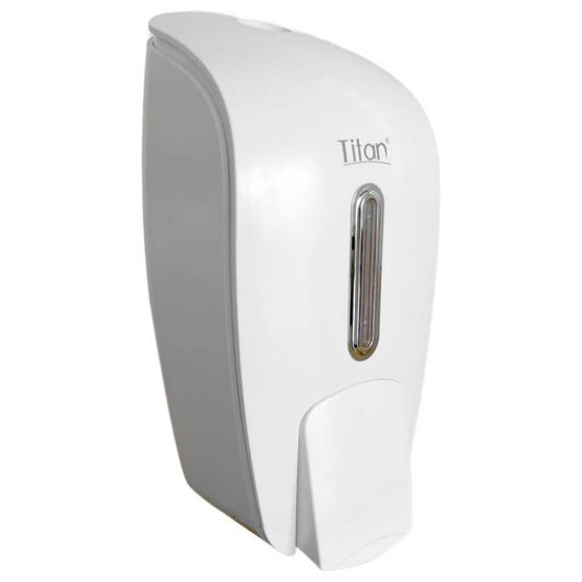 Titán Gustamar Jabonera Empotrable a la Pared para Baños Públicos/Dispensador de Jabón Líquido para Manos o Gel Antibacterial G-51051W, Color Blanco