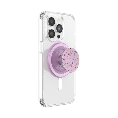 PopSockets - Empuñadura para teléfono MagSafe con Soporte, Soporte magnético, Parte Superior Intercambiable, sujeción Segura para iPhone MagSafe, teléfono y Tablet, Circus Regrind Sugar Plum