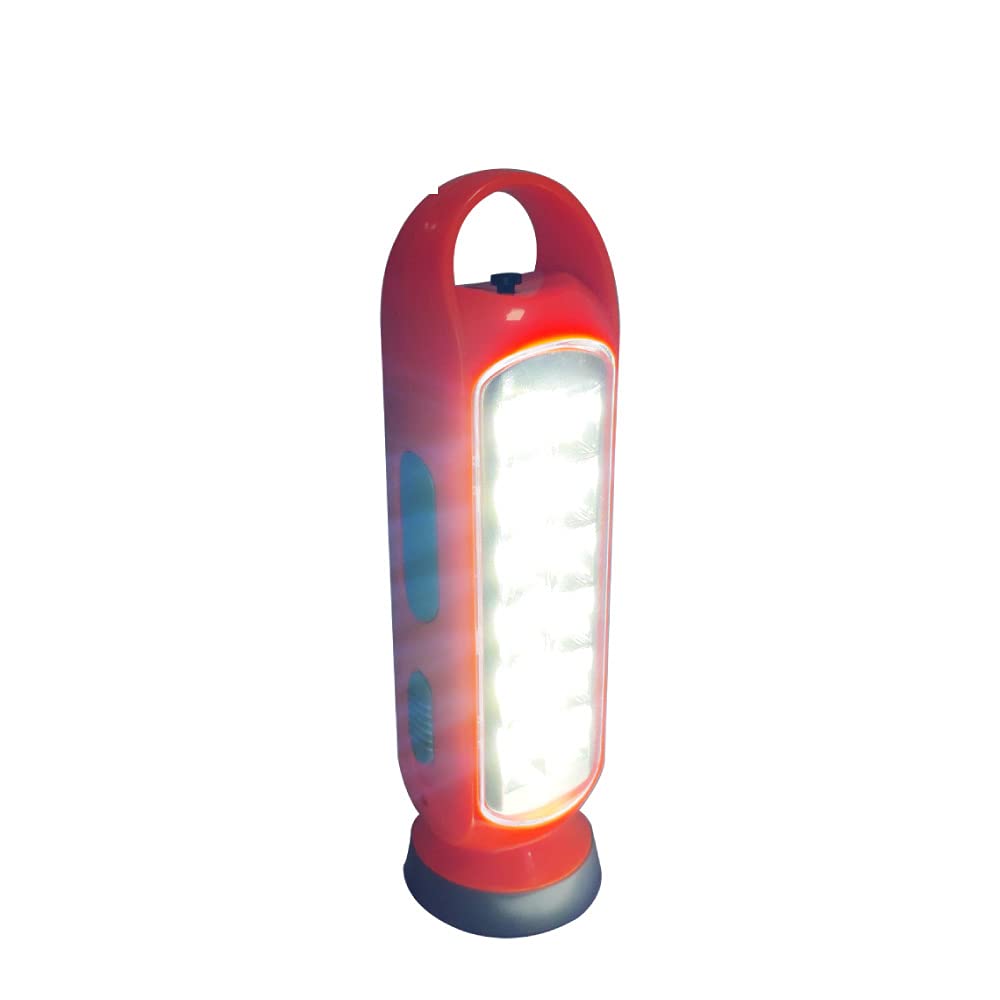 Tecnolite Lámpara LED Recargable Portátil, Linterna LED, 4 Horas de Uso, 100 m. de Distancia, 3.5 W, 100 - 240 V, 100 Lumens, Luz de Día 6 500 k, IP 20, Color: Naranja.