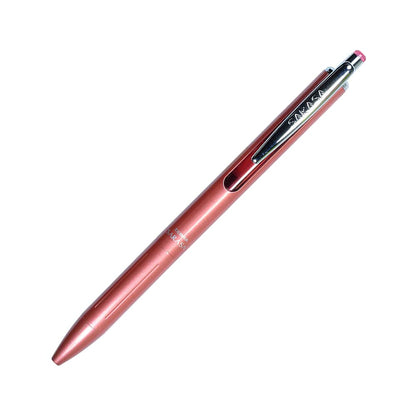 Zebra Sarasa Grand Bolígrafo Retráctil de Tinta Gel, Punto Medio, Cuerpo Metálico - Rosa