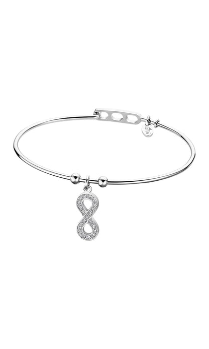 Lotus Style Pulsera millennial para dama en tono plateado