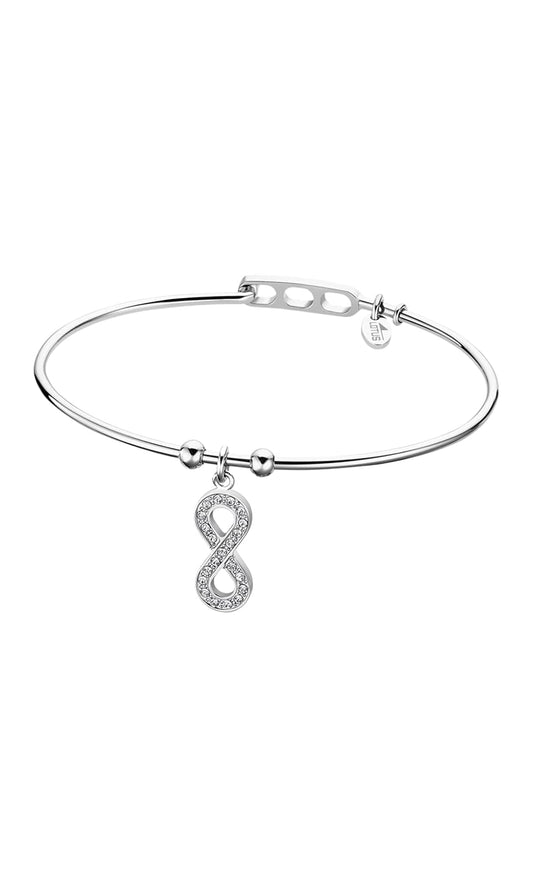 Lotus Style Pulsera millennial para dama en tono plateado