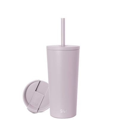 Simple Modern Classic Vaso Térmico con Popote y Tapa Abatible - 590ml - -Lavender Mist