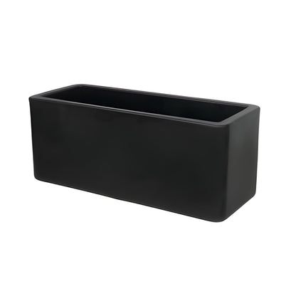 newgarden Maceta de Polietileno Rectangular Acabado Liso Uso Interior y Exterior Modelo Jacaranda 80 Negro