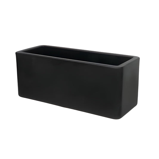 newgarden Maceta de Polietileno Rectangular Acabado Liso Uso Interior y Exterior Modelo Jacaranda 80 Negro