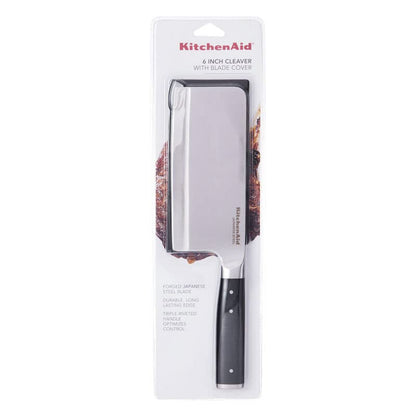 KitchenAid Gourmet Cuchillo De Carne | Negro, 6", Cuchillo Forjado, Triple Remache, Cubierta Personalizada
