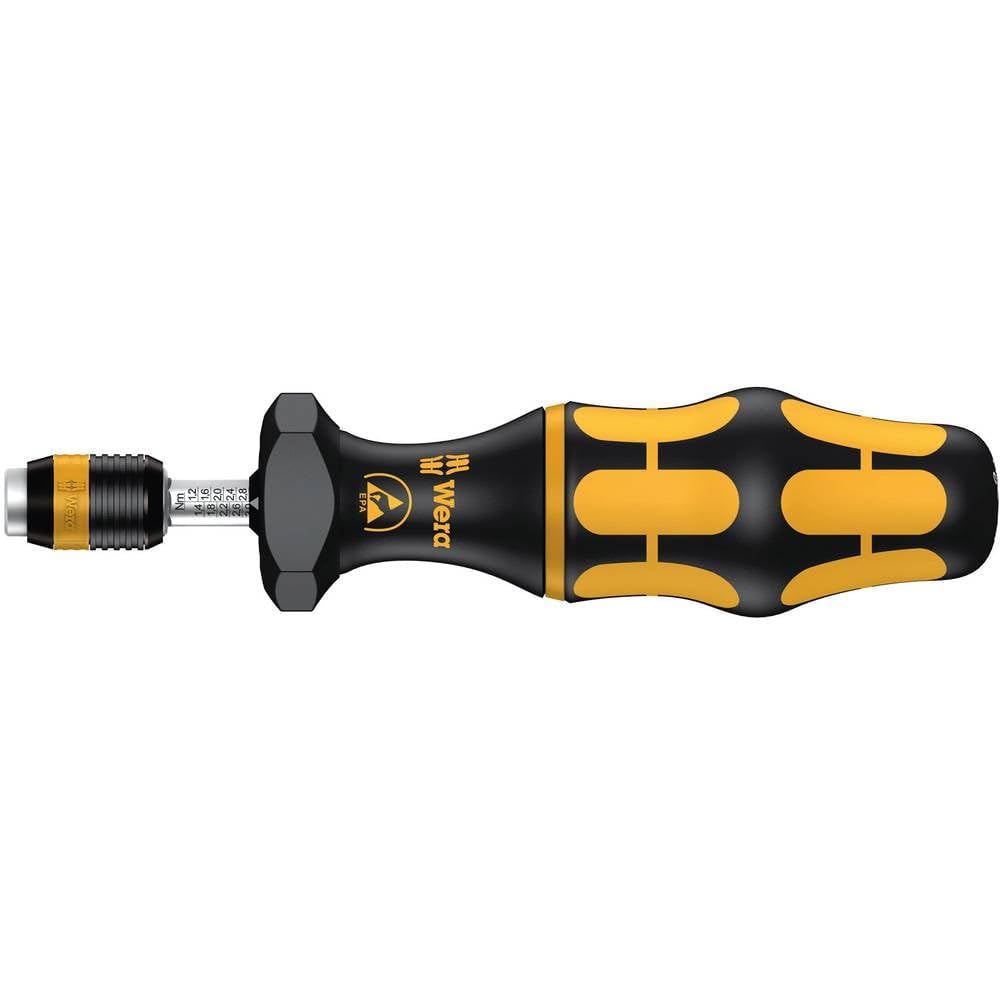 Wera Kraftform ESD 7440 Hexagon Torque Screwdriver, 1/4" Head, 136 Pieces - 0.3-1.2 Nm Variable Torque Adjustment Range